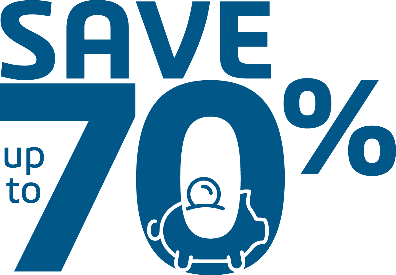 Save 70% over competitive software